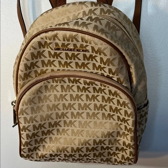 Michael Kors Brown Logo Backpack - Picture 2 of 5